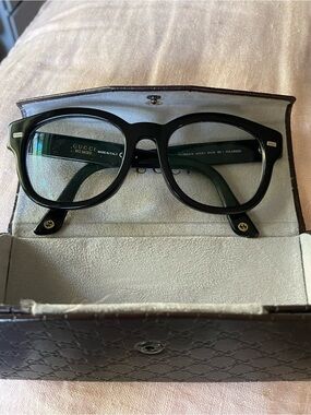 Gucci Black Men's Eyewear Case with Black Frames
